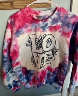 LOVE Tie Dye Sweatshirt- Size M