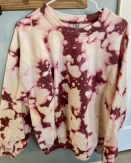 Maroon Bleached Sweatshirt- Size L