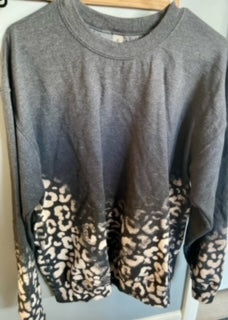 Leopard Print Sweatshirt- Size L