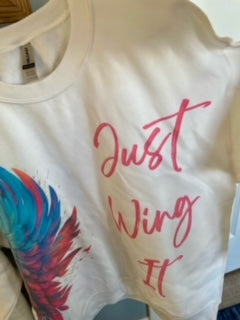 Just Wing It Sweatshirt (side design)- Size L