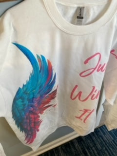 Just Wing It Sweatshirt (side design)- Size L